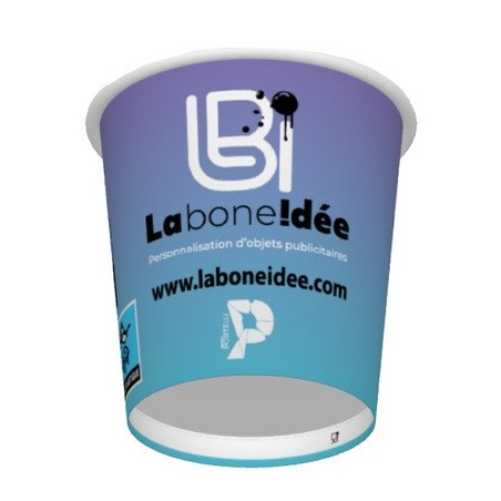 Gobelets cartons personnalisés à 360 °